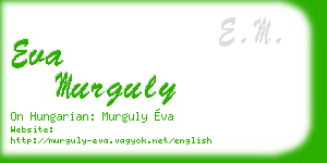 eva murguly business card